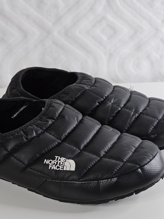 The North Face Shoes - The North Face Black Quilted ThermoBall Slip-On Slippers